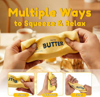 2 PCS Slow Rising Butter Squishy Toys, Soft Squeeze Stress Relief for Office and Home, Sensory Fidget for Anxiety Relief and Focus, Yellow