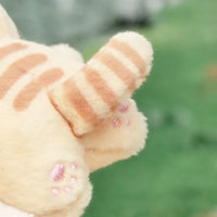 8Cm Japanese Popular Cute Keyring Cute Yellow Bread Cat Toast Plush Pendant Keychain