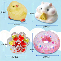 4Pcs Taba Squishy Toys,Taba Squishies Fidget Toys Silicone Squishy Squeeze Fufu Squishies for Fidgets Stress Relief Birthday Gifts