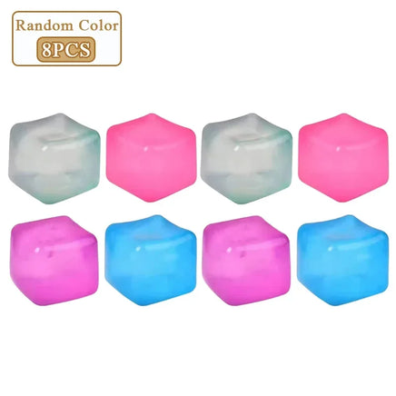 1/4/8/16PCS High Density Gel Ice Cube Square Decompression Vent Toy Squishy Stress Ball Squeeze Toys Stress Relief Sensory Toy