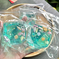 Taba Squishy Stress Balls Cube - Ocean Sensory Fidget Toy Slow Rise Squishy Toys for Kids and Adults Squeeze Relax Gift