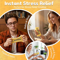 2 PCS Slow Rising Butter Squishy Toys, Soft Squeeze Stress Relief for Office and Home, Sensory Fidget for Anxiety Relief and Focus, Yellow
