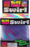 Schylling  Nice Cube Swirl - Sensory Toy with a Super Solid Squish - Unique, Swirling Color Blend - Ages 3 and up - Purple/Blue; One Cube per Pack