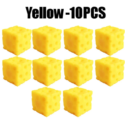 Cheese Novelty Squeeze Toy Soft Rubber Bouncing Sensory Fidget for Anxiety Relief Focus Training Relaxation Fun Cheese Shape