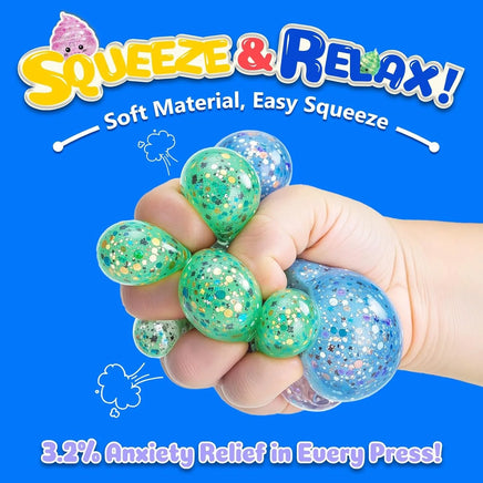 Novelty Squishy Poo Stress Ball Squishies Toys Glitter Funny Stretch Squeeze Fidget Toys for Kids Adults Fool'S Day Prank Gift