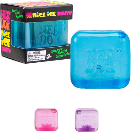Needoh Nice Ice Baby - Sensory Squeeze Toy - Single Mini Nice Cube in Assorted Colors - Ages 3+ (Pack of 1)