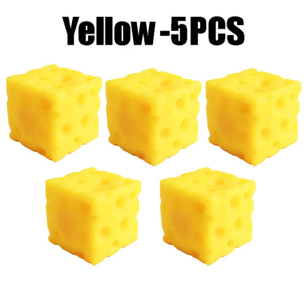 Cheese Novelty Squeeze Toy Soft Rubber Bouncing Sensory Fidget for Anxiety Relief Focus Training Relaxation Fun Cheese Shape