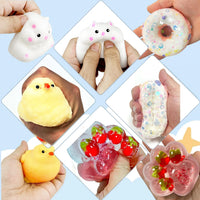 4Pcs Taba Squishy Toys,Taba Squishies Fidget Toys Silicone Squishy Squeeze Fufu Squishies for Fidgets Stress Relief Birthday Gifts
