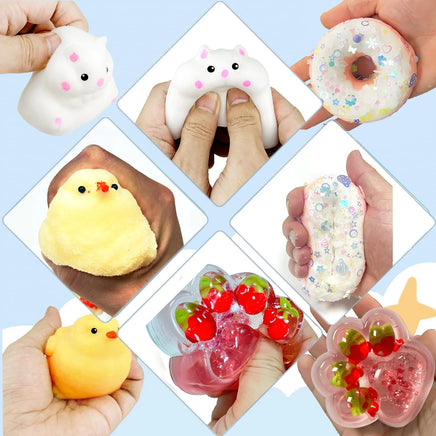 4Pcs Taba Squishy Toys,Taba Squishies Fidget Toys Silicone Squishy Squeeze Fufu Squishies for Fidgets Stress Relief Birthday Gifts