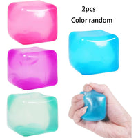 High Density Gel Ice Cube Square Decompression Vent Toy Squishy Stress Ball Squeeze Toys Stress Relief Sensory Toy