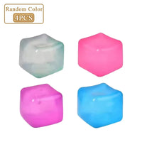 1/4/8/16PCS High Density Gel Ice Cube Square Decompression Vent Toy Squishy Stress Ball Squeeze Toys Stress Relief Sensory Toy