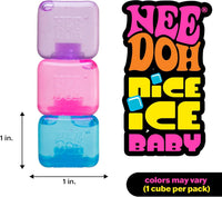Needoh Nice Ice Baby - Sensory Squeeze Toy - Single Mini Nice Cube in Assorted Colors - Ages 3+ (Pack of 1)