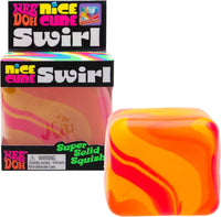 Schylling  Nice Cube Swirl - Sensory Toy with a Super Solid Squish - Unique, Swirling Color Blend - Ages 3 and up - Purple/Blue; One Cube per Pack