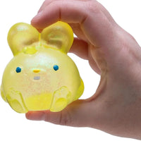 Kawaii 2.75In Jelly Bunny Needoh Squishy Stress Ball Translucent Glitter Rabbit Fidget Sensory Toy Party Favor