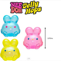 Kawaii 2.75In Jelly Bunny Needoh Squishy Stress Ball Translucent Glitter Rabbit Fidget Sensory Toy Party Favor