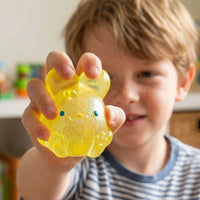 Kawaii 2.75In Jelly Bunny Needoh Squishy Stress Ball Translucent Glitter Rabbit Fidget Sensory Toy Party Favor
