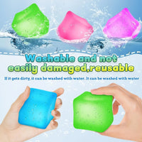 1/4/8/16PCS High Density Gel Ice Cube Square Decompression Vent Toy Squishy Stress Ball Squeeze Toys Stress Relief Sensory Toy
