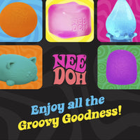 (2 Pack) Nee Doh Cool Cats Squishy Fidget Ball, Novelty Toy, Multiple Colors, Children Ages 3+