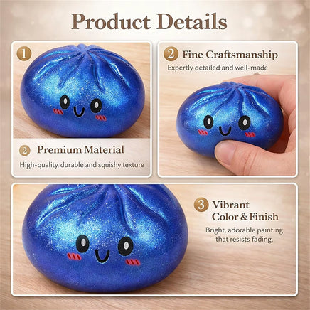 Glitter Dumpling Glitter Dumpling Squishy with Box Dumplings Sensory Squeeze Toy for Stress Relief