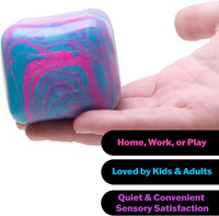 Schylling  Nice Cube Swirl - Sensory Toy with a Super Solid Squish - Unique, Swirling Color Blend - Ages 3 and up - Purple/Blue; One Cube per Pack