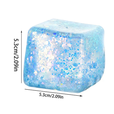 Maltose Cube Stress Squeeze Toy D Ecompression Small Ice Cubes anti Stress Slow Rebound Polar Light Colorful Squeeze TPR Block